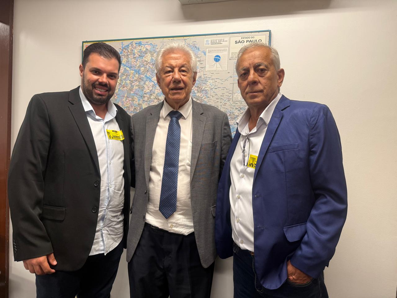 Gabriel Fagá, Deputado Arlindo Chinaglia e Prefeito de Coroados Chéco
